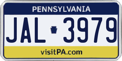 PA license plate JAL3979