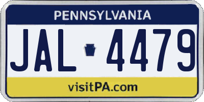 PA license plate JAL4479