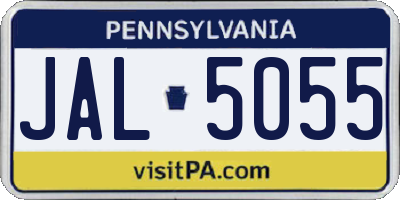 PA license plate JAL5055