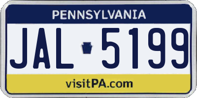 PA license plate JAL5199