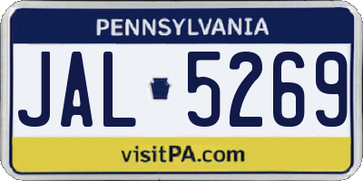 PA license plate JAL5269