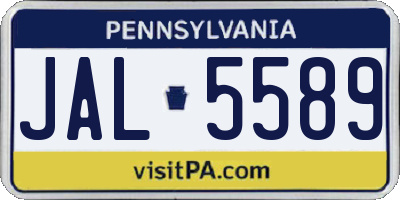 PA license plate JAL5589