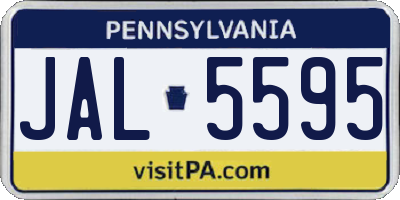 PA license plate JAL5595