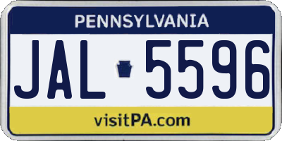 PA license plate JAL5596