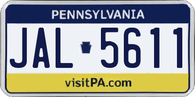 PA license plate JAL5611