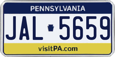 PA license plate JAL5659