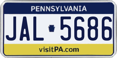 PA license plate JAL5686