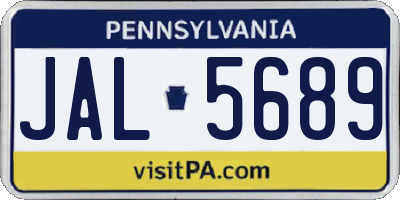 PA license plate JAL5689