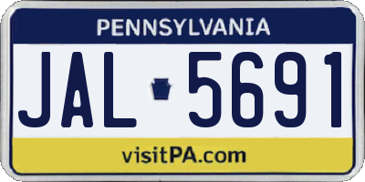 PA license plate JAL5691