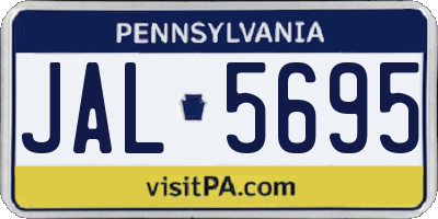 PA license plate JAL5695