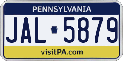 PA license plate JAL5879