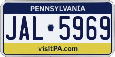 PA license plate JAL5969