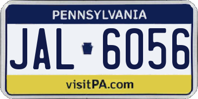 PA license plate JAL6056