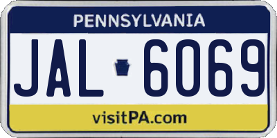 PA license plate JAL6069