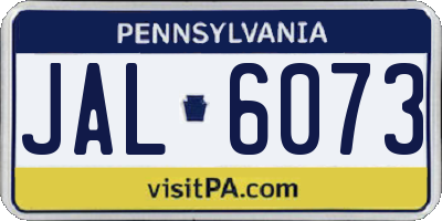 PA license plate JAL6073