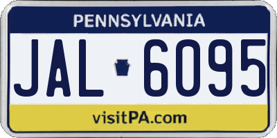 PA license plate JAL6095