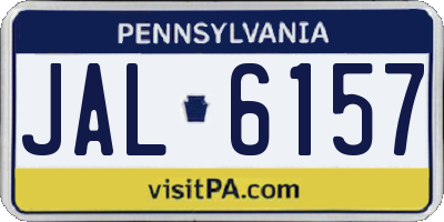 PA license plate JAL6157
