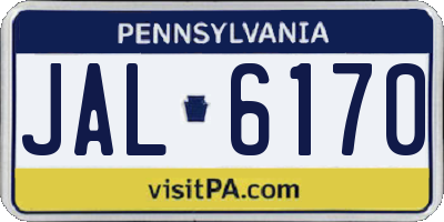 PA license plate JAL6170