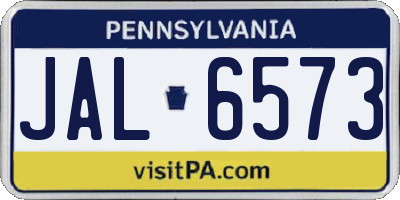 PA license plate JAL6573