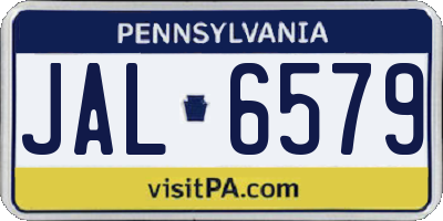 PA license plate JAL6579