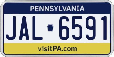 PA license plate JAL6591