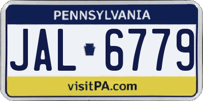 PA license plate JAL6779