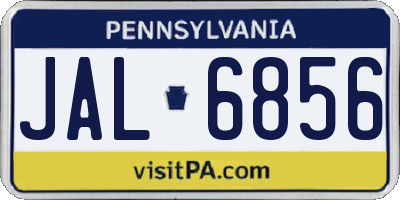 PA license plate JAL6856