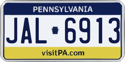 PA license plate JAL6913