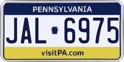 PA license plate JAL6975