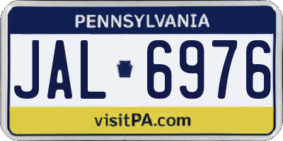 PA license plate JAL6976