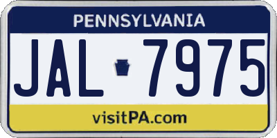 PA license plate JAL7975