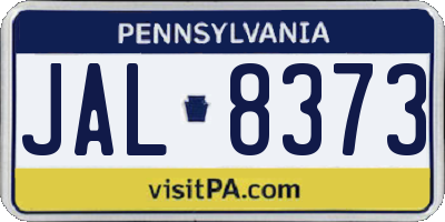 PA license plate JAL8373