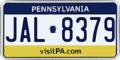 PA license plate JAL8379