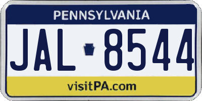 PA license plate JAL8544