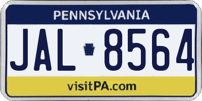 PA license plate JAL8564