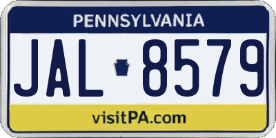 PA license plate JAL8579