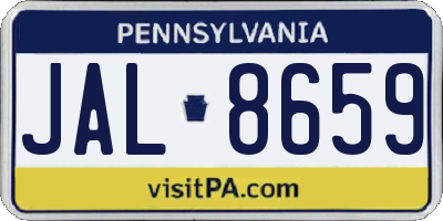 PA license plate JAL8659