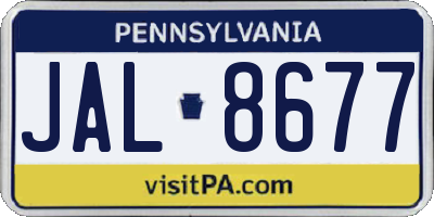 PA license plate JAL8677