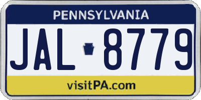PA license plate JAL8779