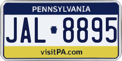 PA license plate JAL8895