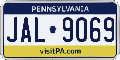 PA license plate JAL9069