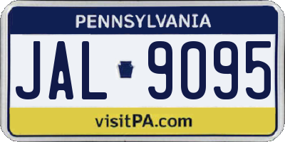 PA license plate JAL9095