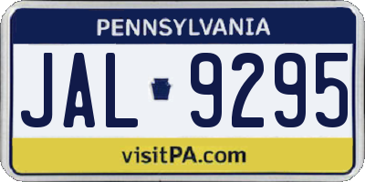PA license plate JAL9295