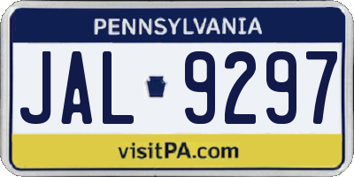 PA license plate JAL9297