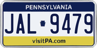 PA license plate JAL9479