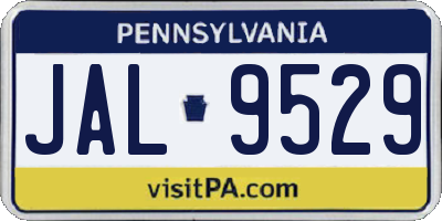 PA license plate JAL9529