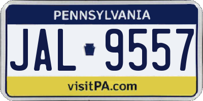 PA license plate JAL9557