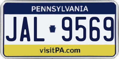 PA license plate JAL9569