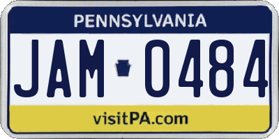 PA license plate JAM0484