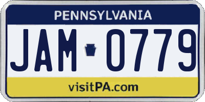 PA license plate JAM0779